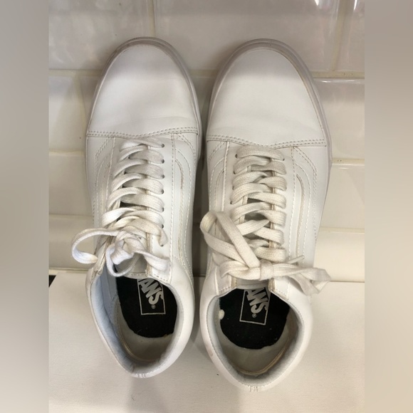 Vans Ward Deluxe Comfort Low Lace Up White Skate Sneakers Women's 10 721356 - Picture 1 of 8